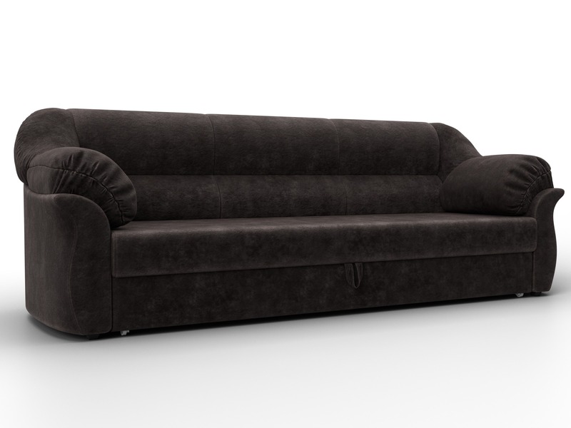 Диван прямой Карнелла, Велюр, BRUT 17 коричневый