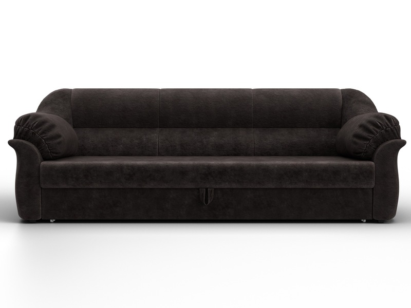 Диван прямой Карнелла, Велюр, BRUT 17 коричневый