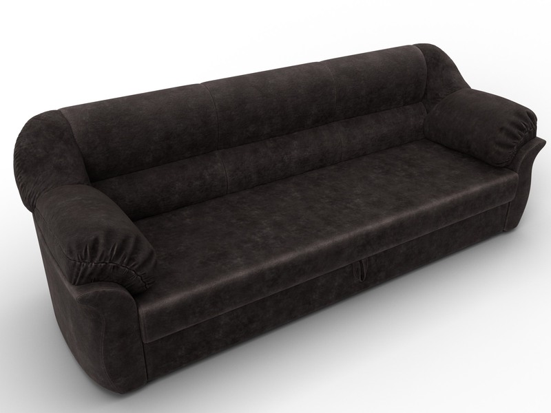 Диван прямой Карнелла, Велюр, BRUT 17 коричневый
