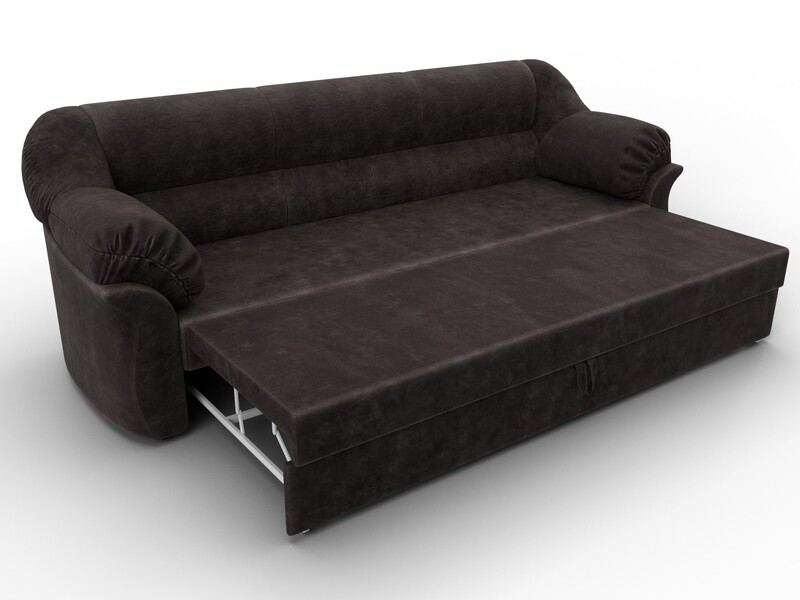 Диван прямой Карнелла, Велюр, BRUT 17 коричневый