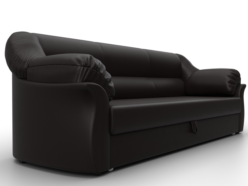 Диван прямой Карнелла, Экокожа, GRIFON 12 коричневый