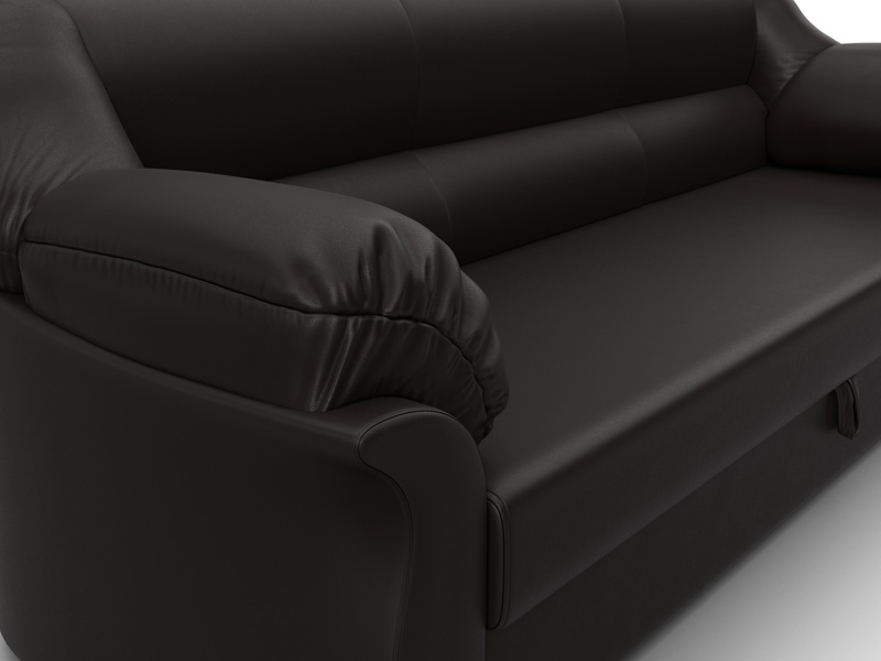 Диван прямой Карнелла, Экокожа, GRIFON 12 коричневый