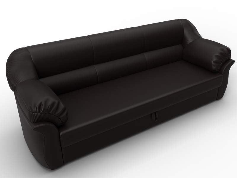 Диван прямой Карнелла, Экокожа, GRIFON 12 коричневый