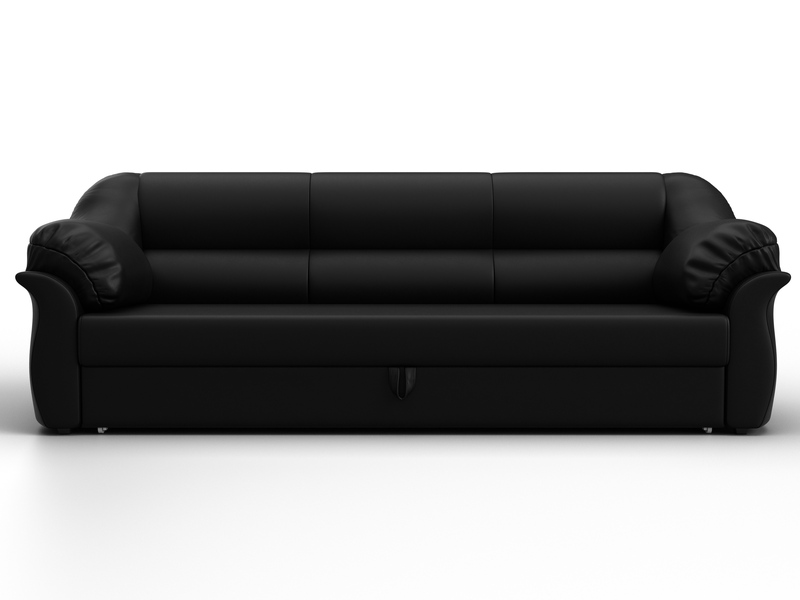 Диван прямой Карнелла, Экокожа, GRIFON 18 черный