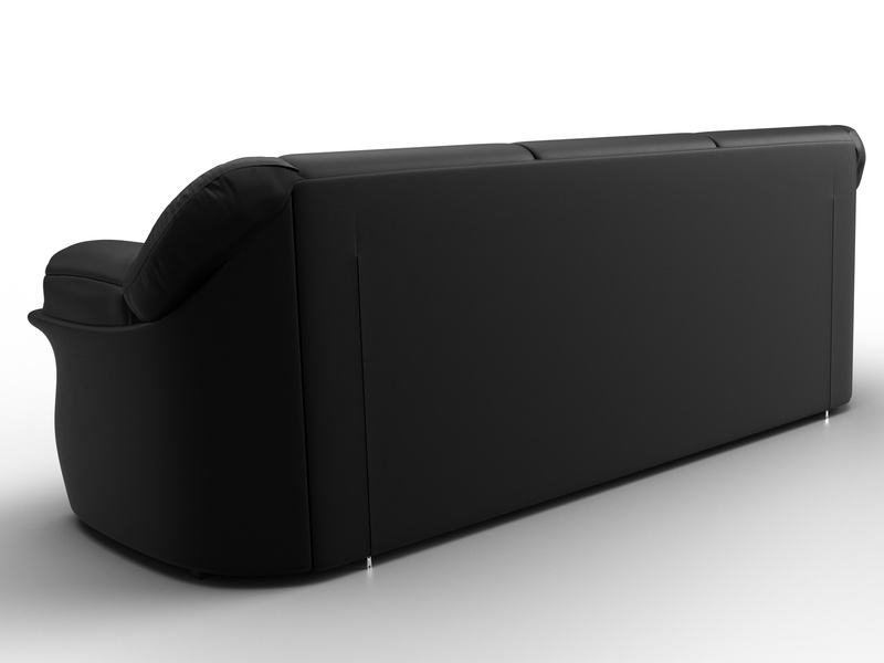 Диван прямой Карнелла, Экокожа, GRIFON 18 черный