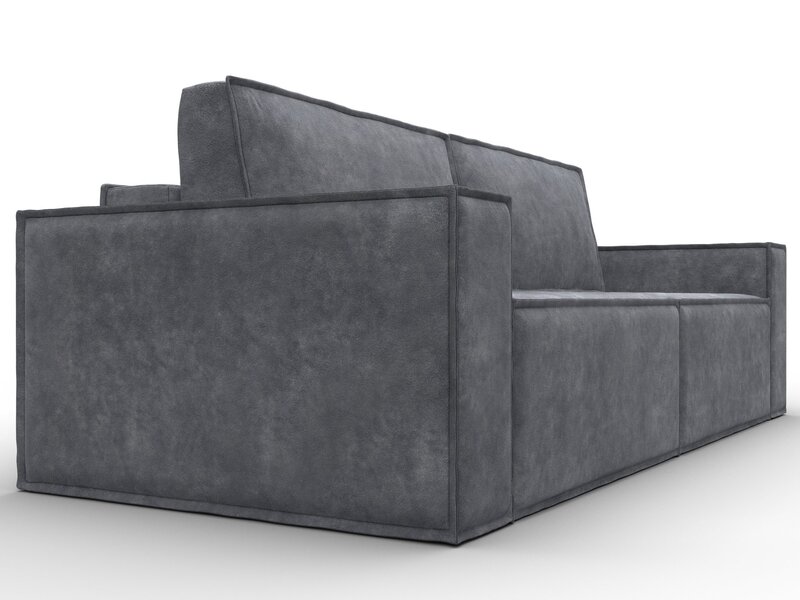 Диван прямой Куба, Велюр, BRUT 16 темно-серый