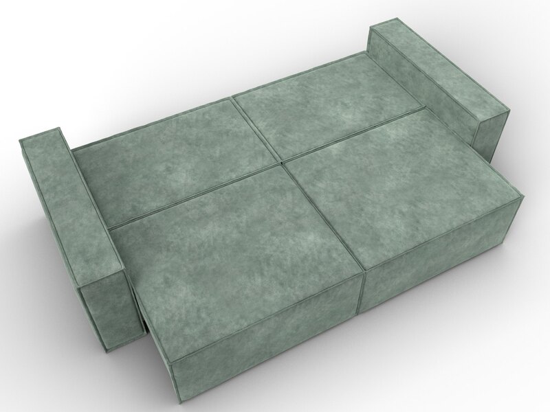 Диван прямой Куба, Велюр, BRUT 08 зеленый
