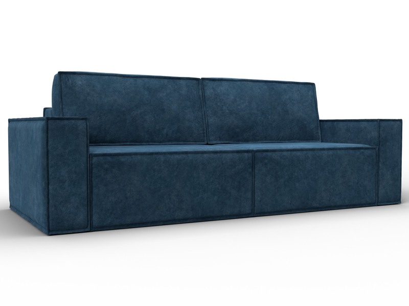 Диван прямой Куба, Велюр, BRUT 11 синий