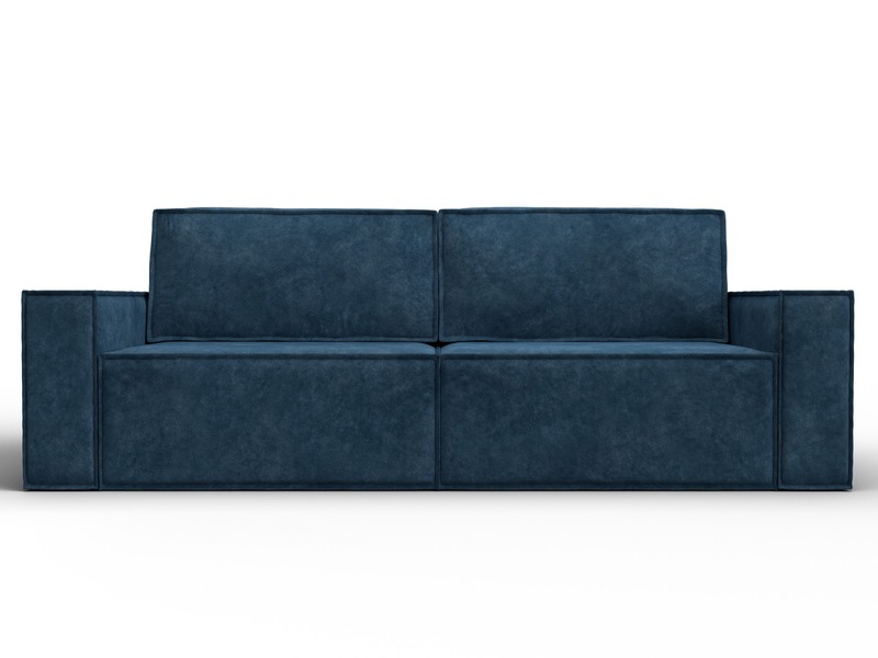 Диван прямой Куба, Велюр, BRUT 11 синий