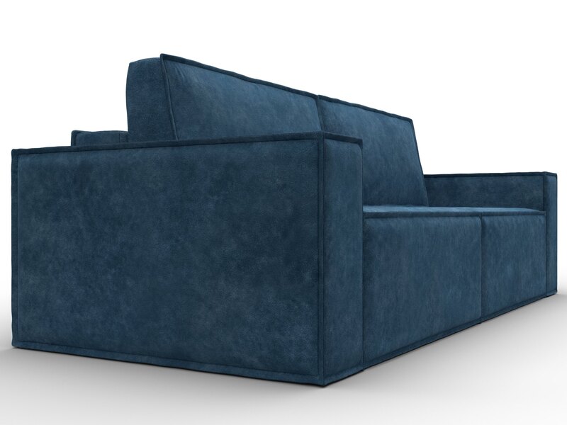 Диван прямой Куба, Велюр, BRUT 11 синий