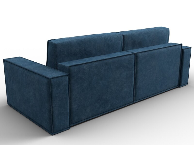 Диван прямой Куба, Велюр, BRUT 11 синий