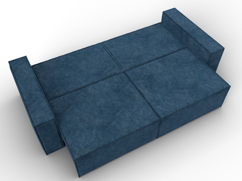 Диван прямой Куба, Велюр, BRUT 11 синий