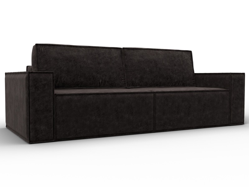 Диван прямой Куба, Велюр, BRUT 17 коричневый