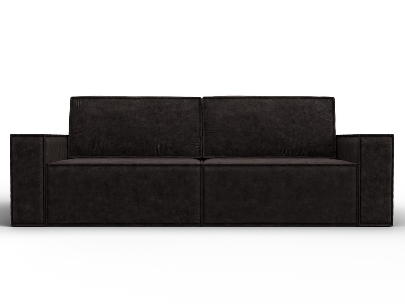 Диван прямой Куба, Велюр, BRUT 17 коричневый