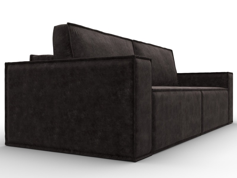 Диван прямой Куба, Велюр, BRUT 17 коричневый