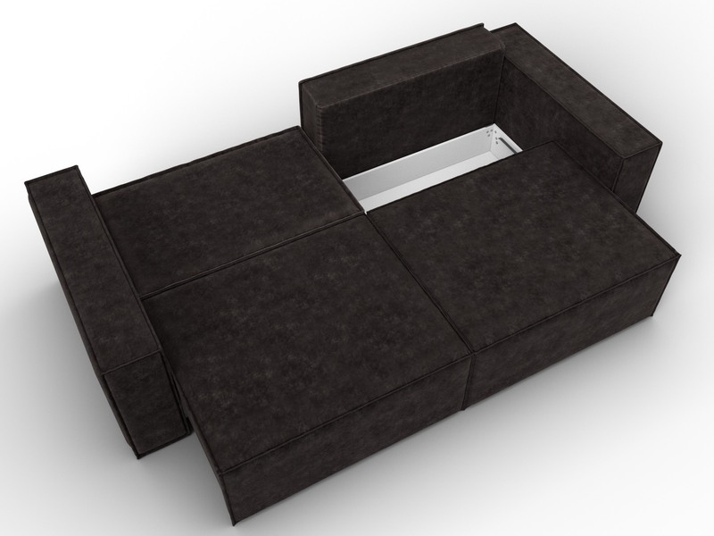 Диван прямой Куба, Велюр, BRUT 17 коричневый