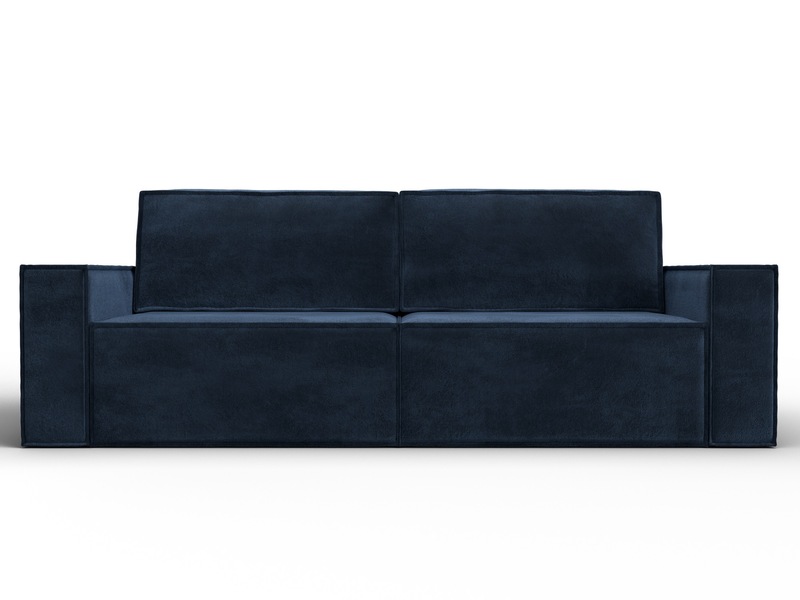 Диван прямой Куба, Велюр, TOWER 13 синий