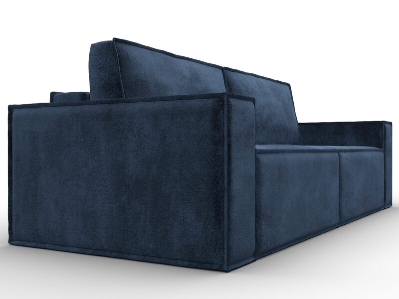 Диван прямой Куба, Велюр, TOWER 13 синий