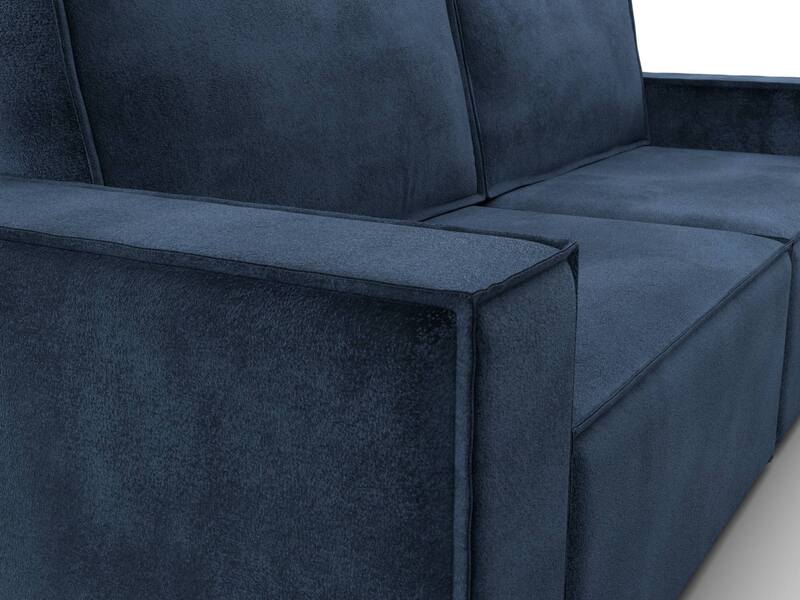 Диван прямой Куба, Велюр, TOWER 13 синий