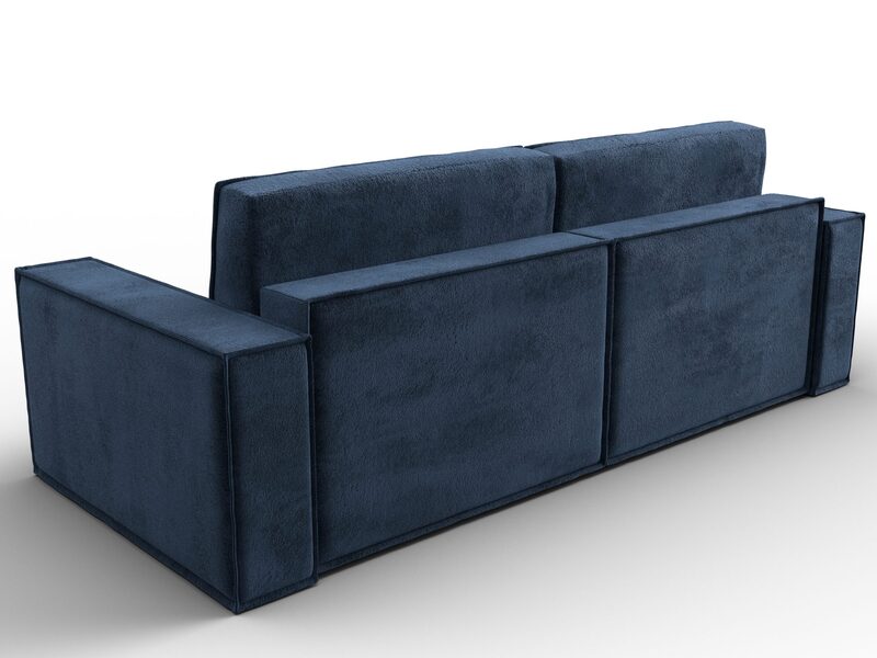 Диван прямой Куба, Велюр, TOWER 13 синий