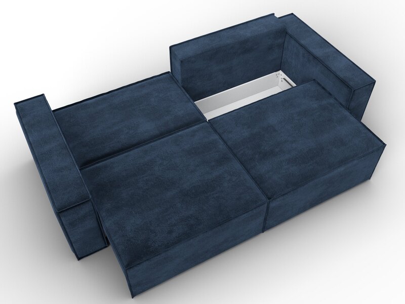 Диван прямой Куба, Велюр, TOWER 13 синий
