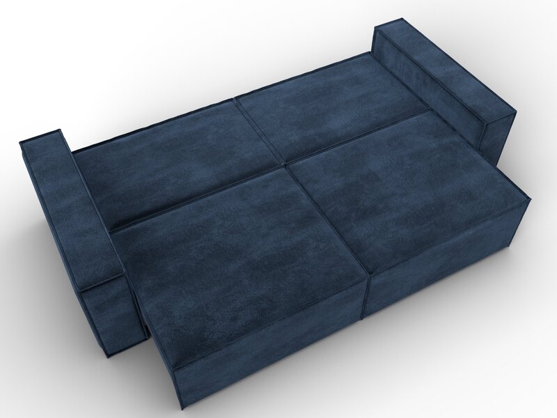 Диван прямой Куба, Велюр, TOWER 13 синий