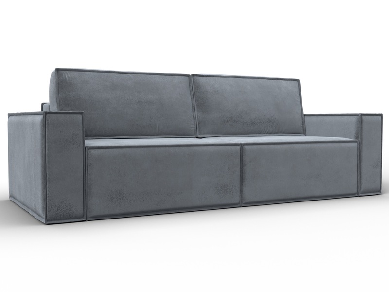 Диван прямой Куба, Велюр, TOWER 10 серый