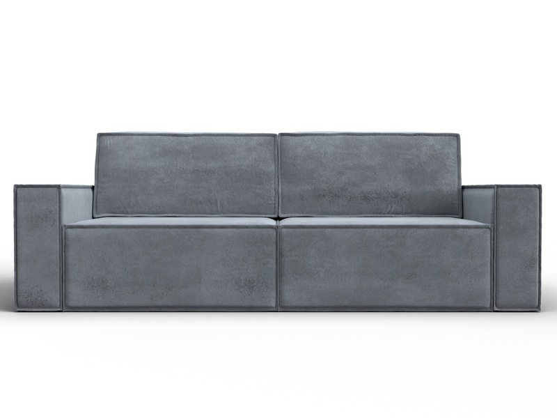 Диван прямой Куба, Велюр, TOWER 10 серый