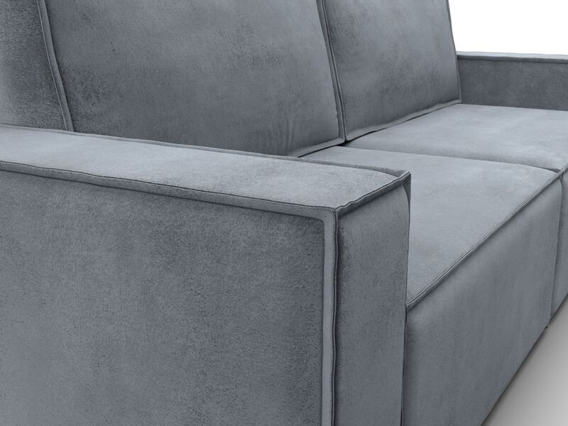 Диван прямой Куба, Велюр, TOWER 10 серый