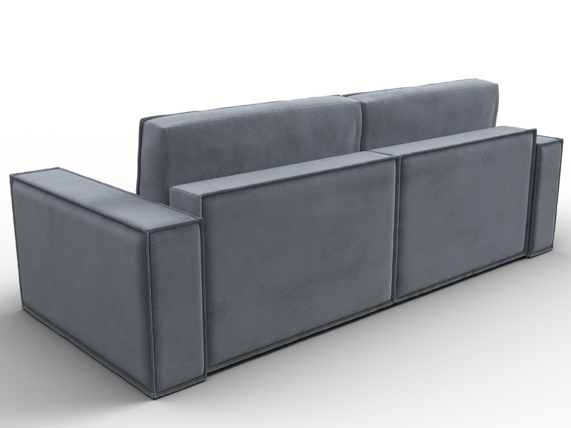 Диван прямой Куба, Велюр, TOWER 10 серый