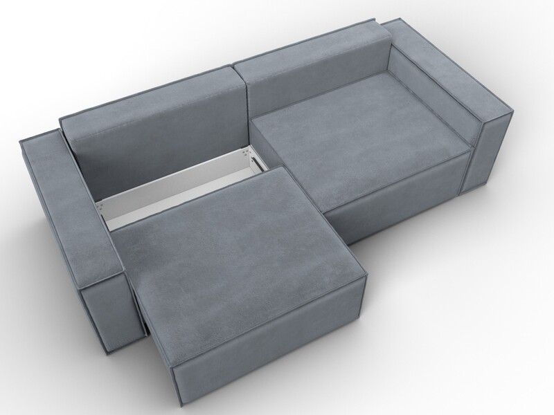 Диван прямой Куба, Велюр, TOWER 10 серый