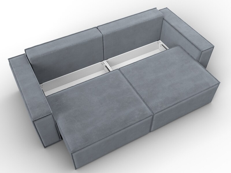 Диван прямой Куба, Велюр, TOWER 10 серый