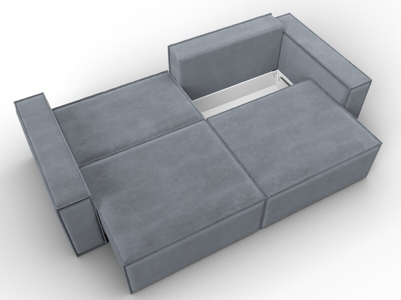 Диван прямой Куба, Велюр, TOWER 10 серый