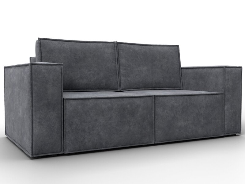 Диван прямой Куба мини, Велюр, BRUT 16 темно-серый