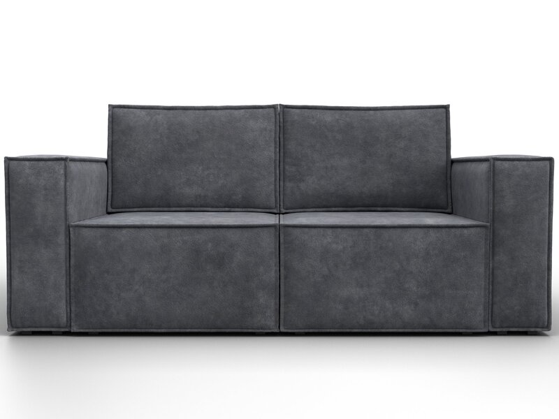 Диван прямой Куба мини, Велюр, BRUT 16 темно-серый