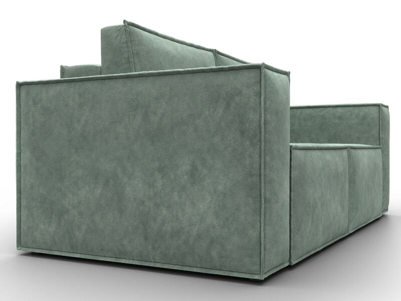 Диван прямой Куба мини, Велюр, BRUT 08 зеленый