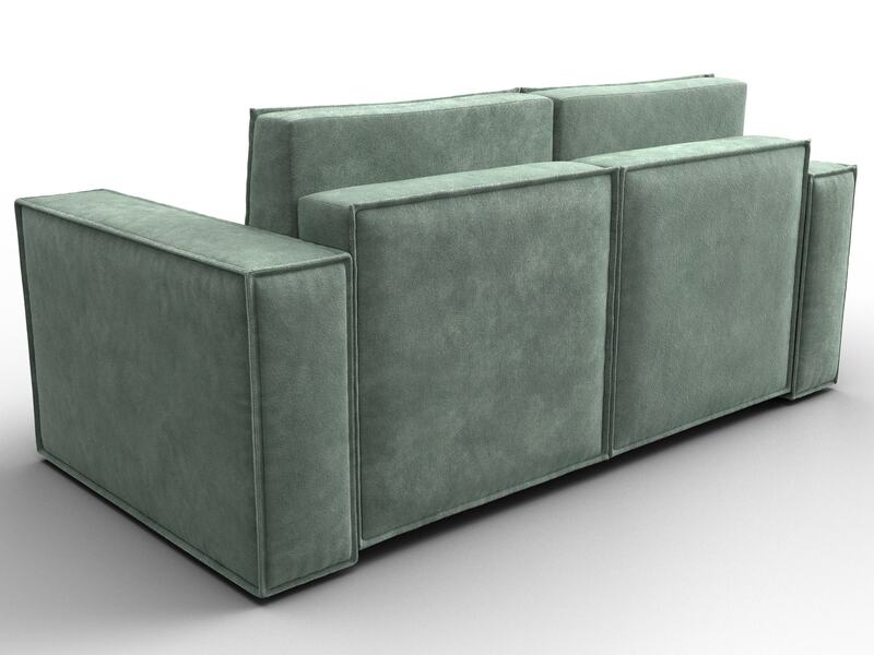 Диван прямой Куба мини, Велюр, BRUT 08 зеленый