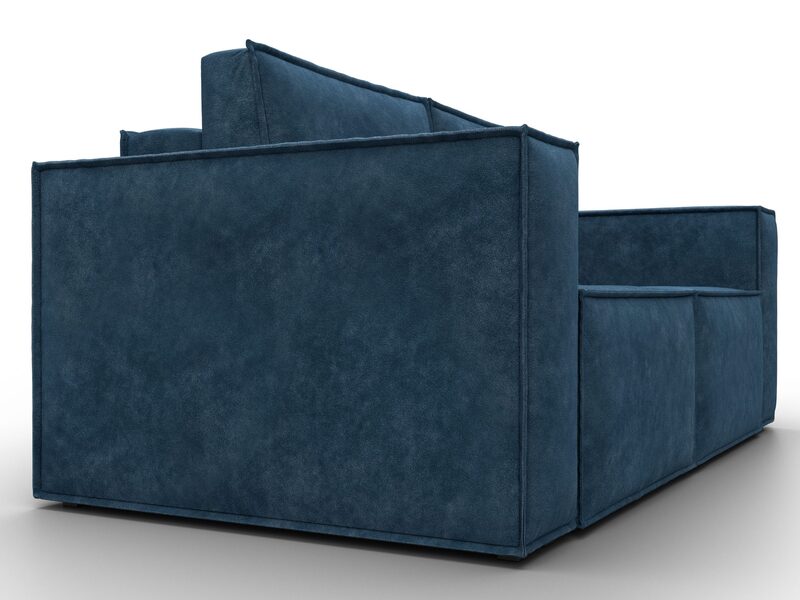 Диван прямой Куба мини, Велюр, BRUT 11 синий
