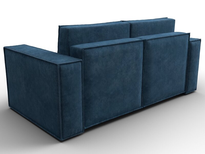 Диван прямой Куба мини, Велюр, BRUT 11 синий