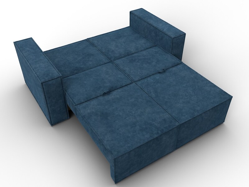 Диван прямой Куба мини, Велюр, BRUT 11 синий