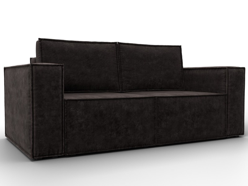 Диван прямой Куба мини, Велюр, BRUT 17 коричневый