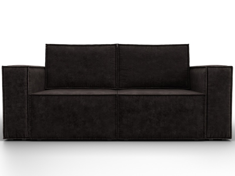 Диван прямой Куба мини, Велюр, BRUT 17 коричневый