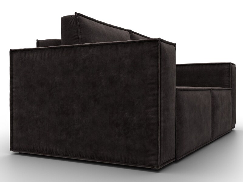 Диван прямой Куба мини, Велюр, BRUT 17 коричневый