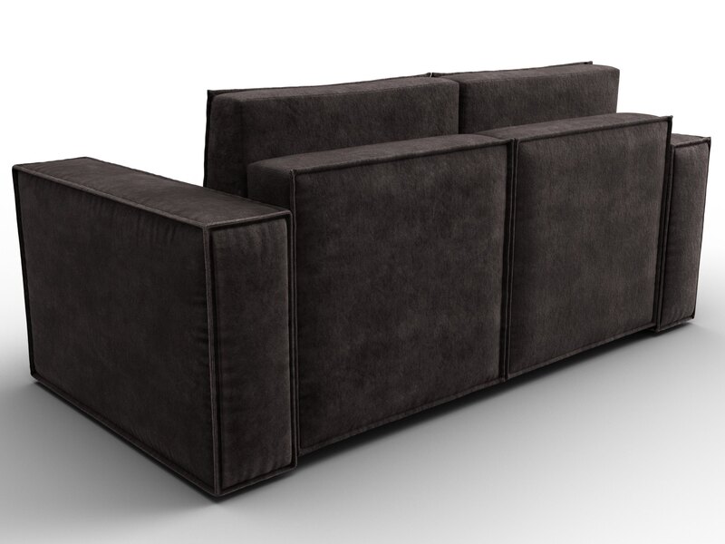 Диван прямой Куба мини, Велюр, BRUT 17 коричневый