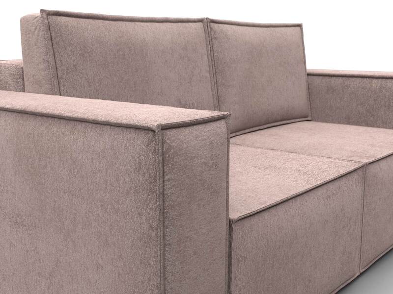 Диван прямой Куба мини, Велюр, TOWER 05 бежевый