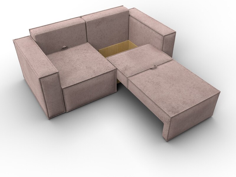 Диван прямой Куба мини, Велюр, TOWER 05 бежевый