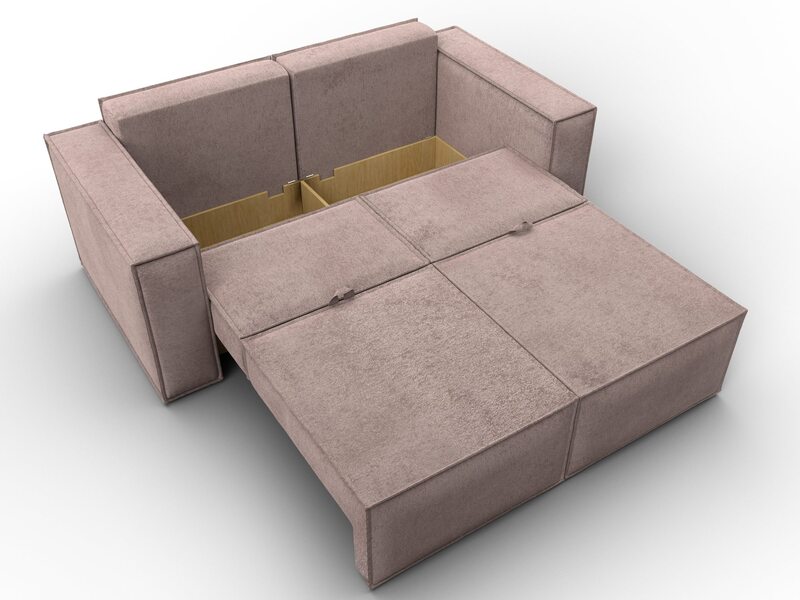 Диван прямой Куба мини, Велюр, TOWER 05 бежевый