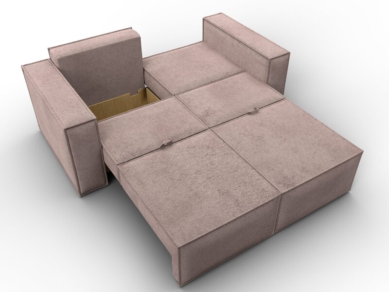 Диван прямой Куба мини, Велюр, TOWER 05 бежевый