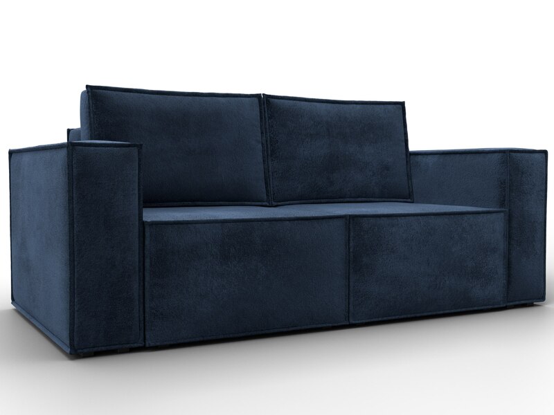 Диван прямой Куба мини, Велюр, TOWER 13 синий
