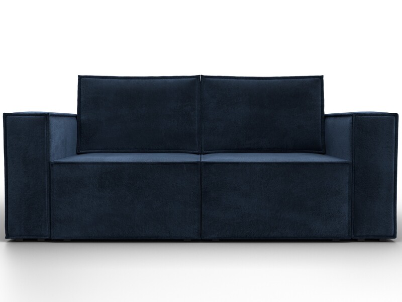 Диван прямой Куба мини, Велюр, TOWER 13 синий